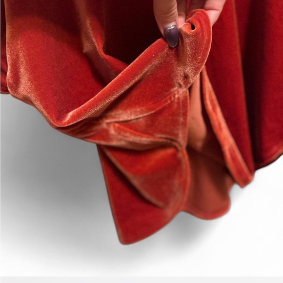 Madewell Velvet ButterflyShort Sleeve Top - Burnt orange - small - Picture 2 of 5